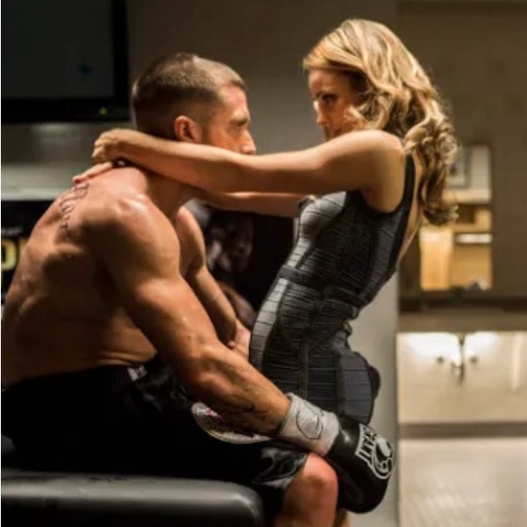 Denim Herve Leger bandage dress. Seen on Rachel McAdams in Southpaw. - Picture 6 of 6